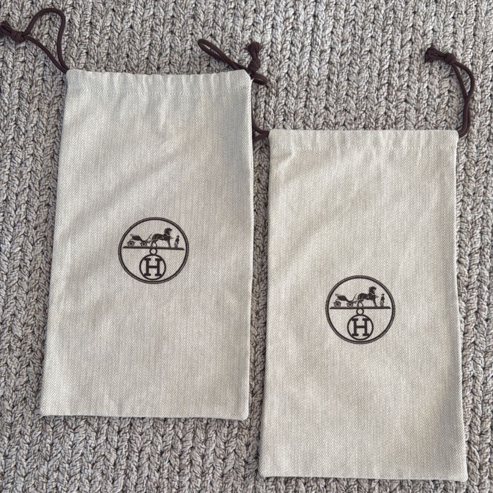 Hermes dust bag set in size 14 x 8